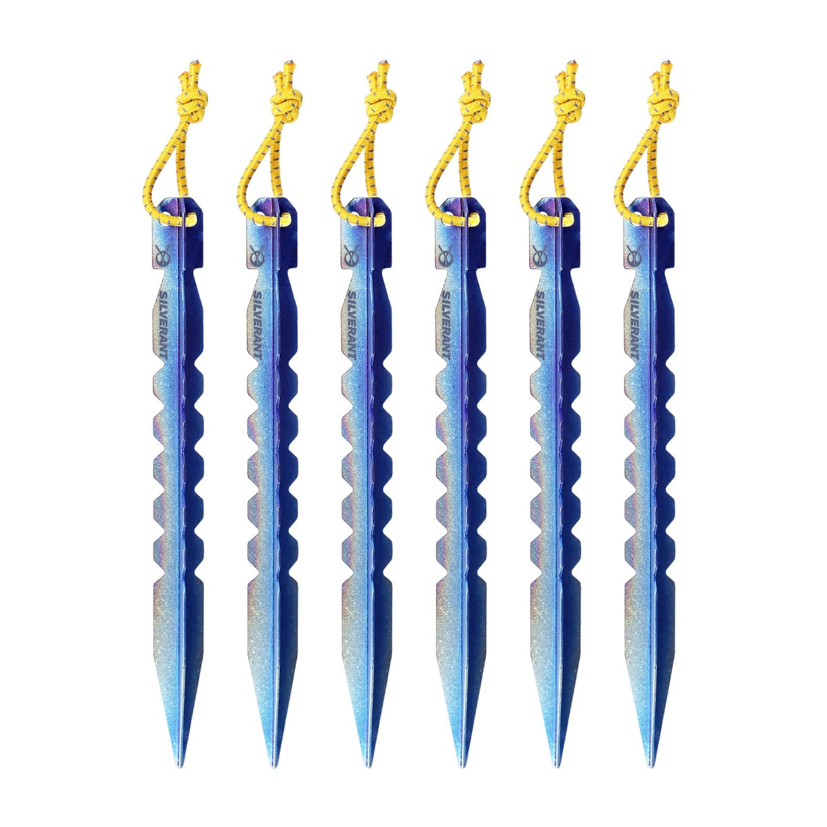SilverAnt Outdoors Titanium Y-Shape Tent Stakes - 6-Pack - Medium - Main image