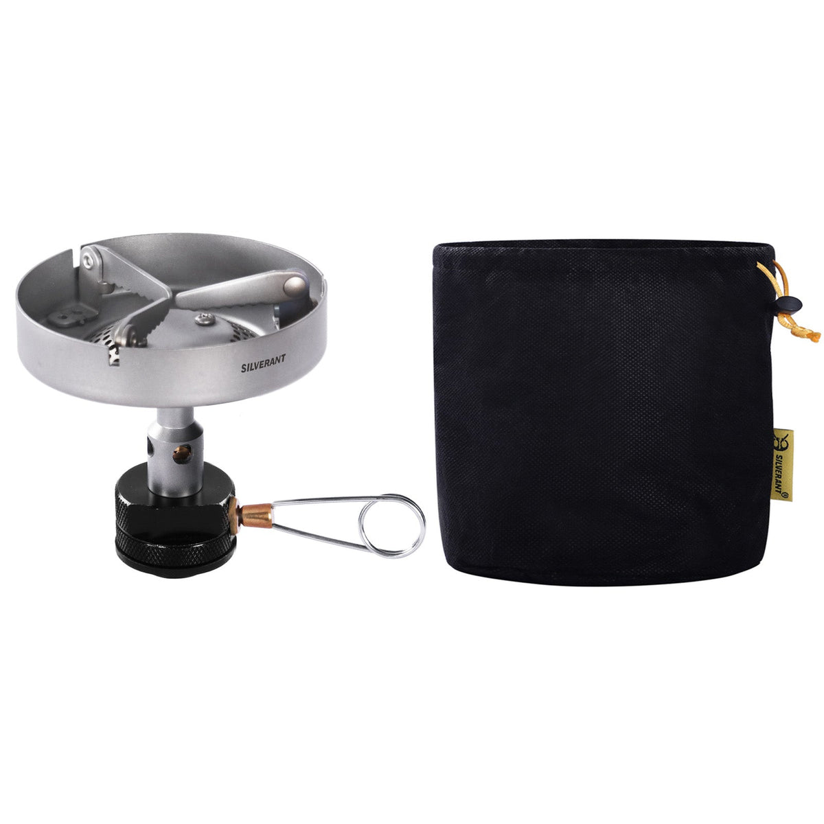SilverTi Ultralight Titanium Gas Stove with drawstring mesh bag (included with purchase)