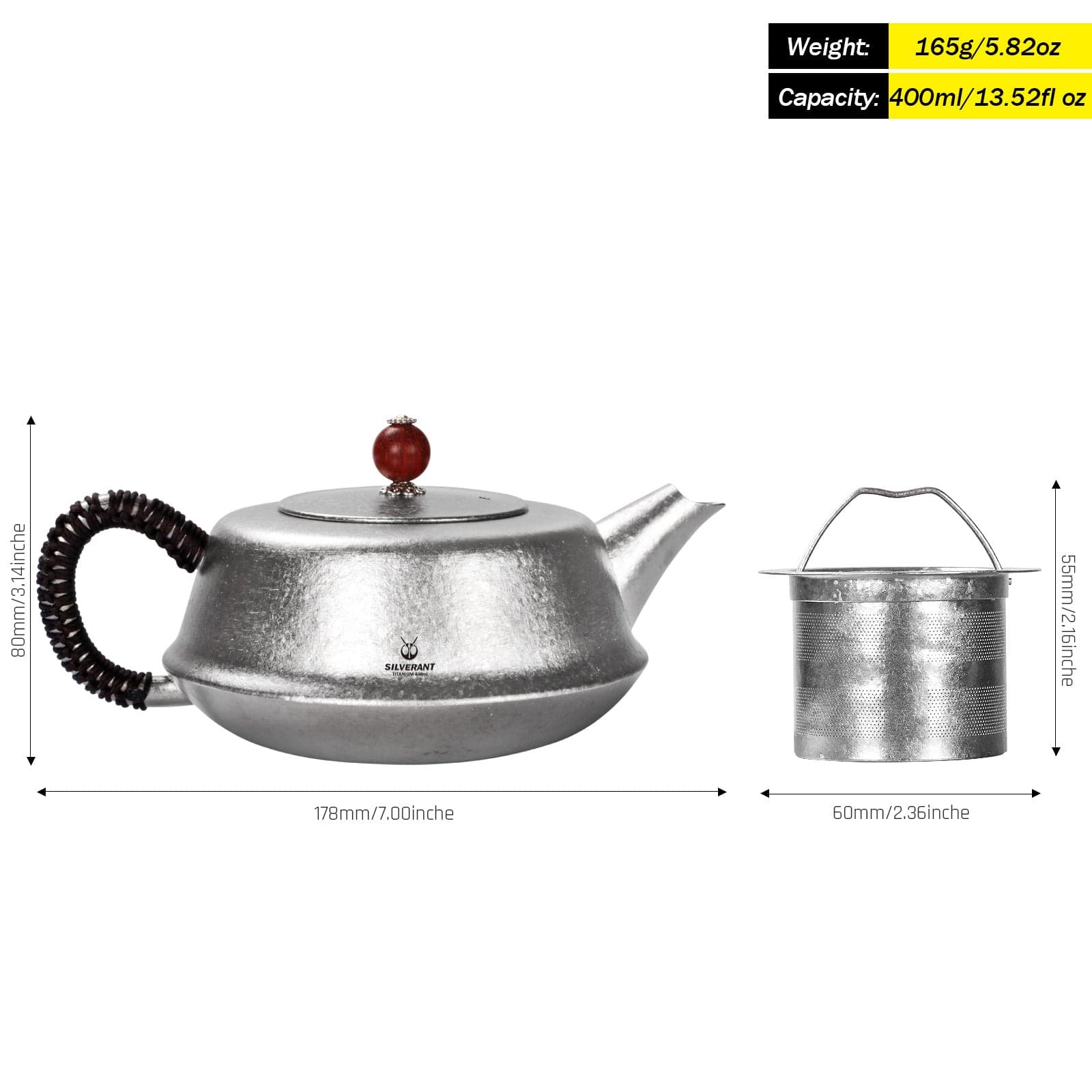 Large Crystallized Titanium Travel Tea Set | SilverAnt Outdoors