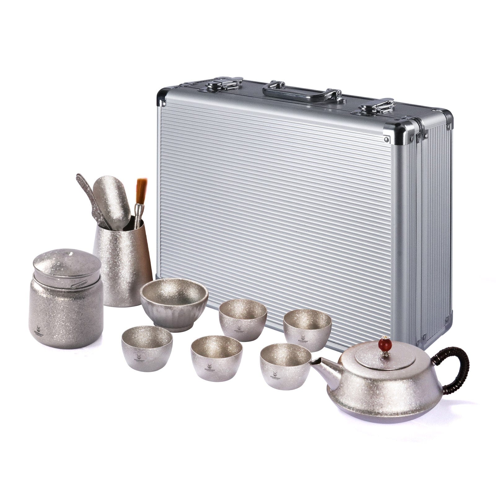Large Crystallized Titanium Travel Tea Set | SilverAnt Outdoors