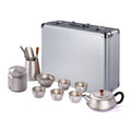 Large Crystallized Titanium Travel Tea Set