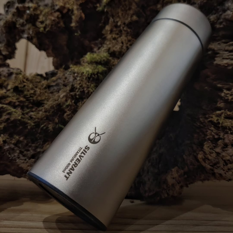 
                  
                    SilverAnt Titanium Double-Wall Insulated Thermos Flask 400ml/14fl oz with a Sandblasted Finish
                  
                