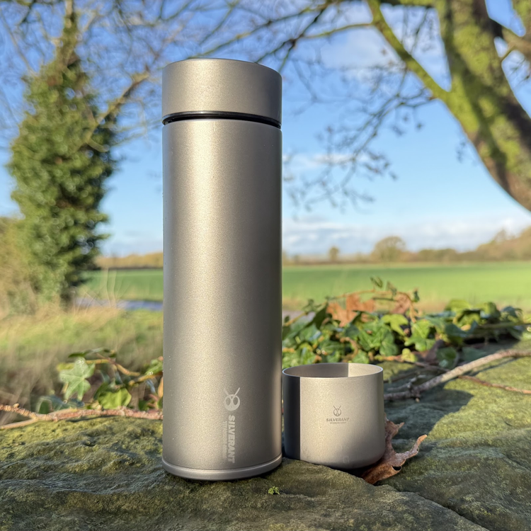 
                  
                    Titanium Double-Wall Insulated Thermos Flask 400ml/14fl oz - SilverAnt Outdoors
                  
                