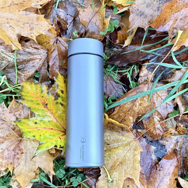 
                  
                    Titanium Double-Wall Insulated Thermos Flask 400ml/14fl oz - SilverAnt Outdoors
                  
                