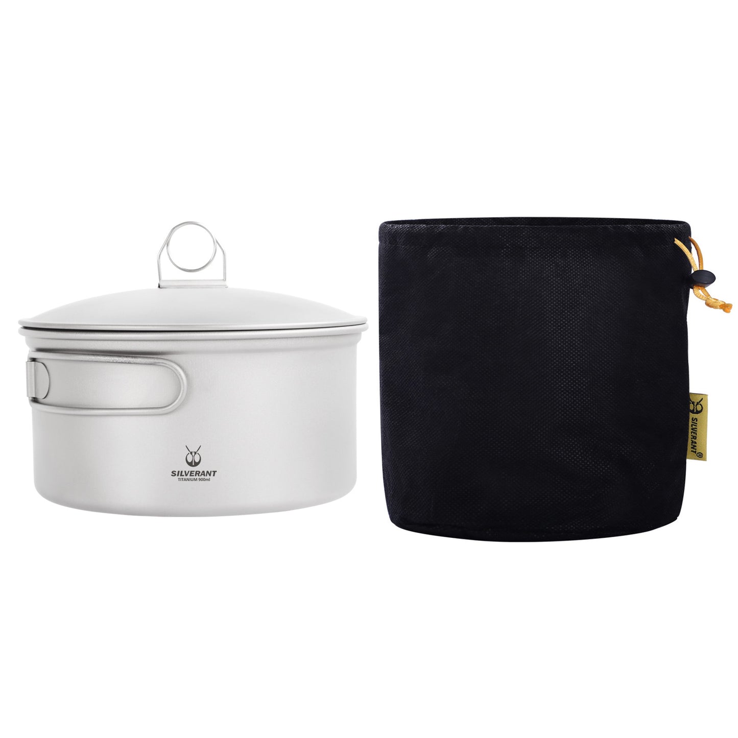 Titanium Camping Pot With Lid 900ml/30.4 fl oz