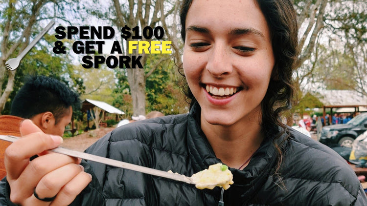 Spend $100 Long Handle Spork Promotion Banner