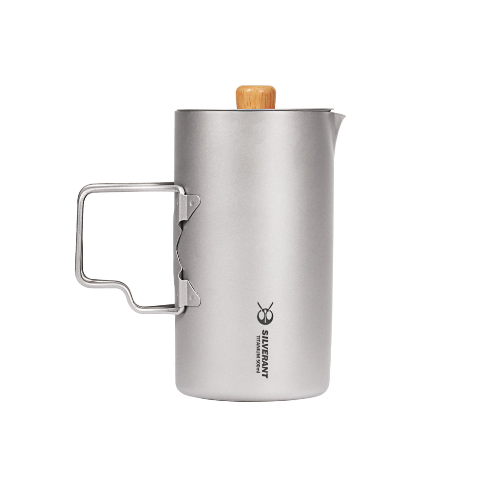 Ultralight Titanium Coffee French Press - SilverAnt Outdoors