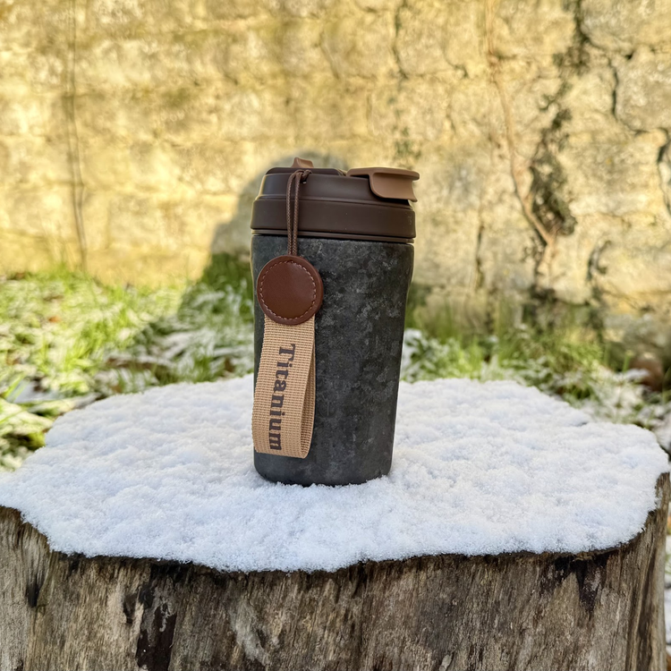 
                  
                    Black Crystallized Titanium Insulated Travel Coffee Mug with Lid 400ml/14 fl oz-SilverAnt Outdoors
                  
                