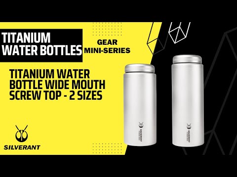 
                  
                    Load and play video in Gallery viewer, Titanium Water Bottle Wide Mouth Screw Top
                  
                