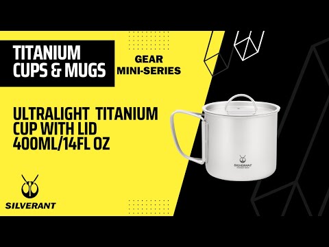 Ultralight Titanium Cup With Lid - 4 Sizes