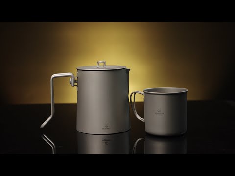 Titanium Pour Over Short Spout Kettle with Filter  - 900ml/31.6 fl oz