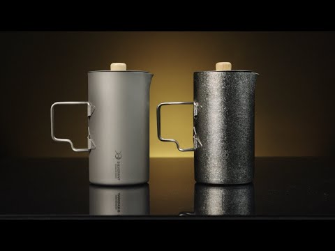 
                  
                    Load and play video in Gallery viewer, Ultralight Titanium Coffee French Press
                  
                