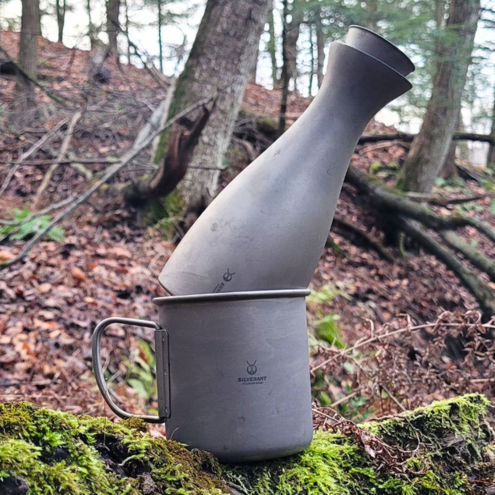 Titanium Sake Bottle 330ml/10.5 fl oz | SilverAnt Outdoors