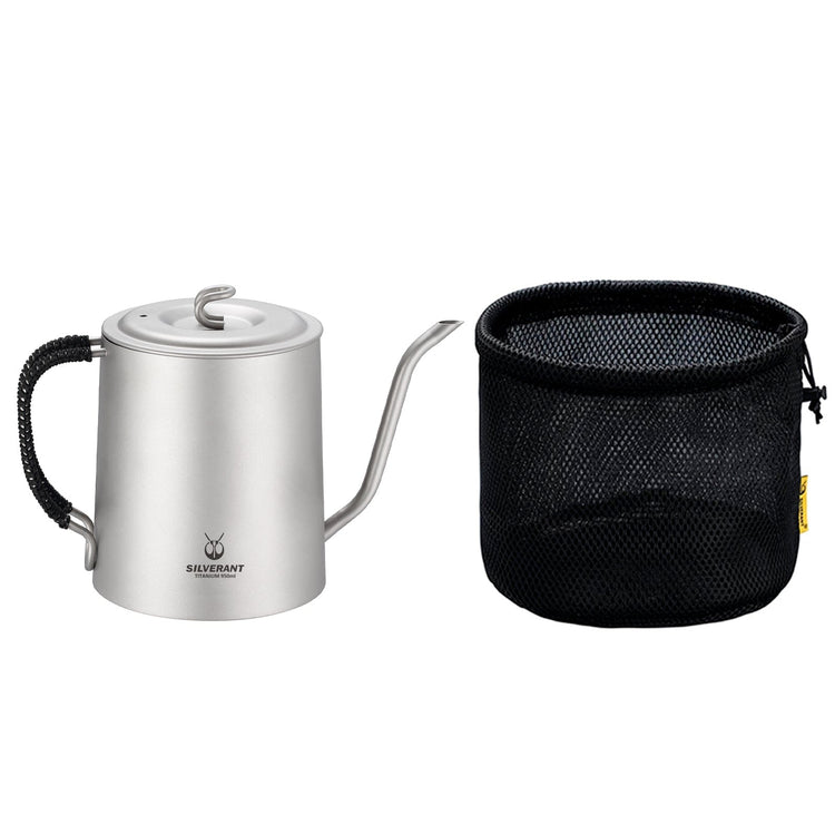 SilverAnt Outdoors Titanium Pour Over Kettle 950ml/33.4 fl oz