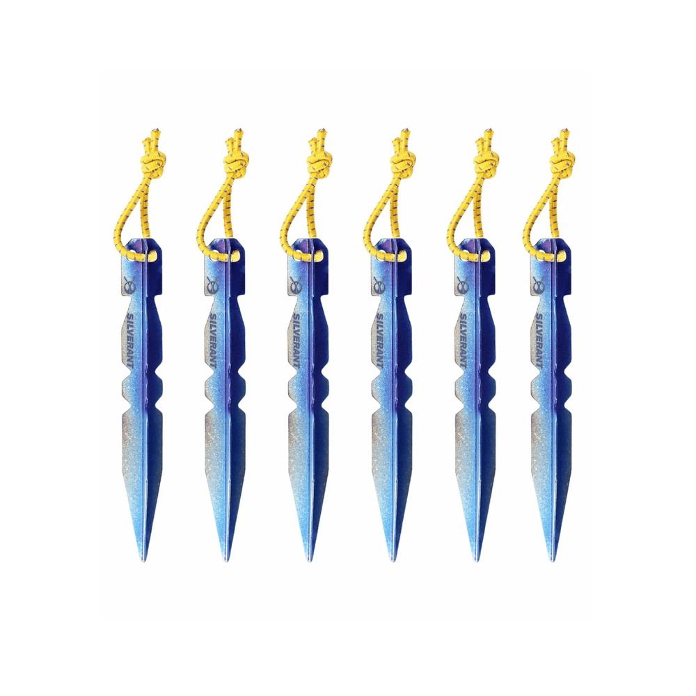 SilverAnt Outdoors Titanium Y-Shape Tent Stakes - 6-Pack - Small