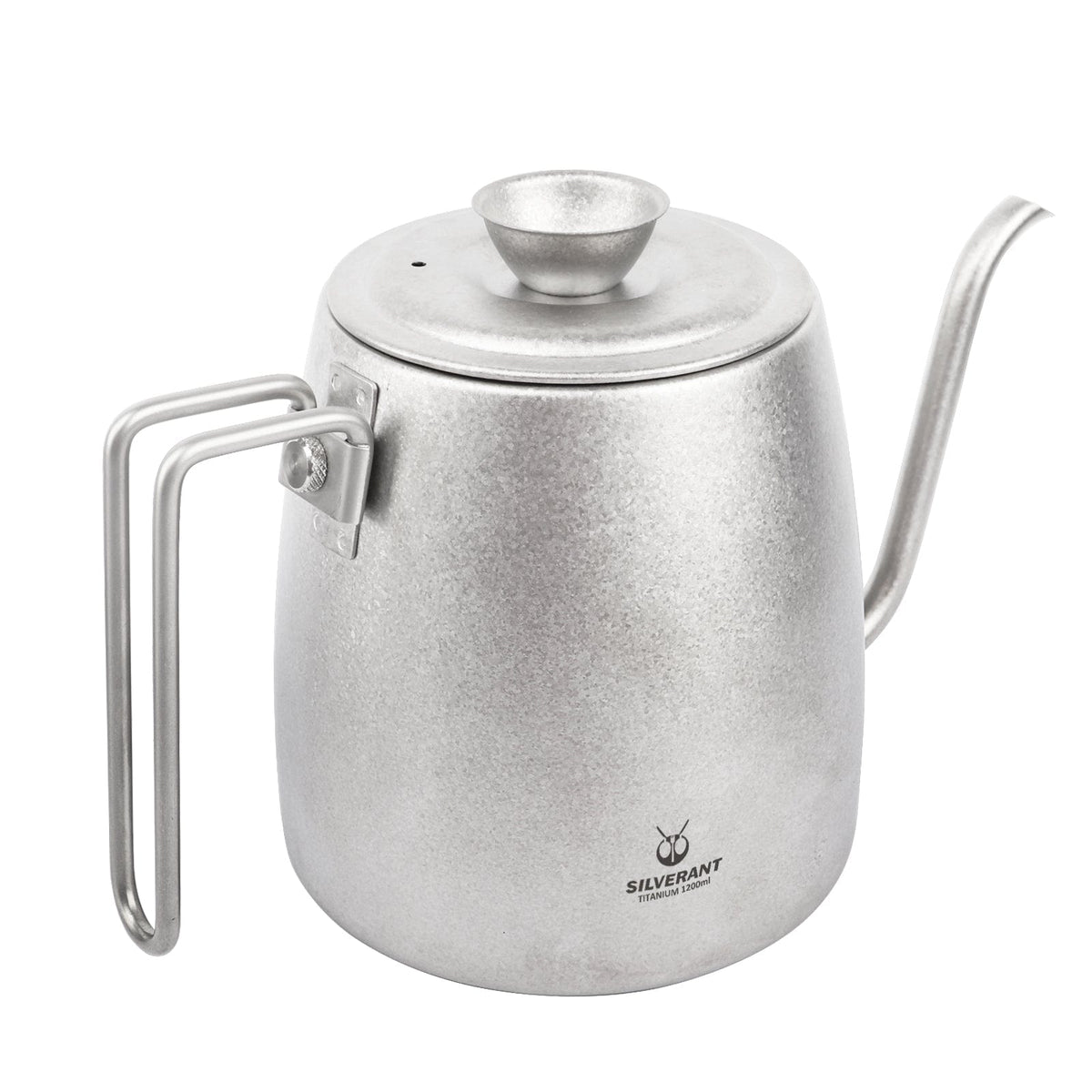 SilverAnt Titanium Pour Over Kettle Crystallized 1200ml/42.2 fl oz - Alternate side angle