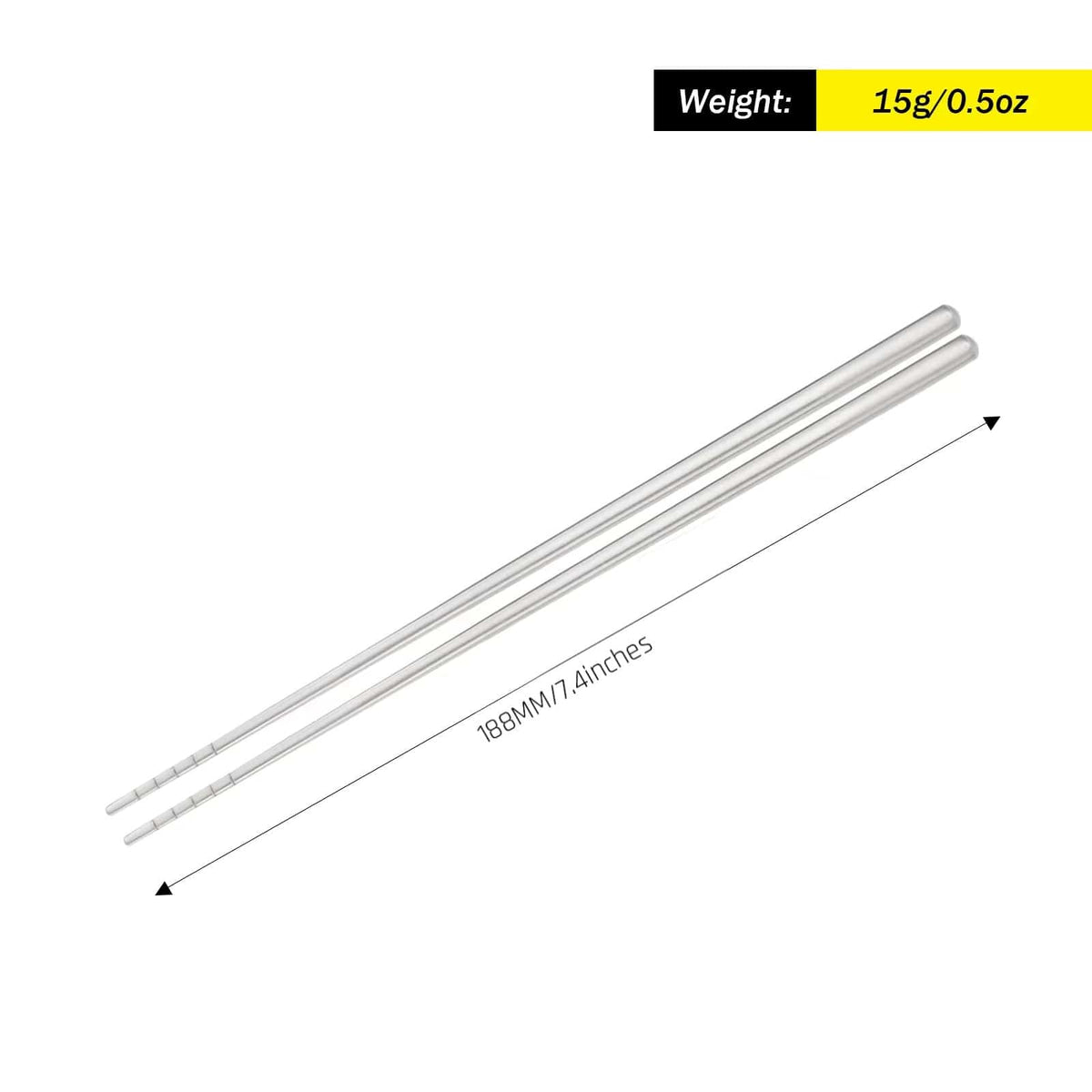 SilverAnt Ultralight Classic Titanium Chopsticks weight and dimensions