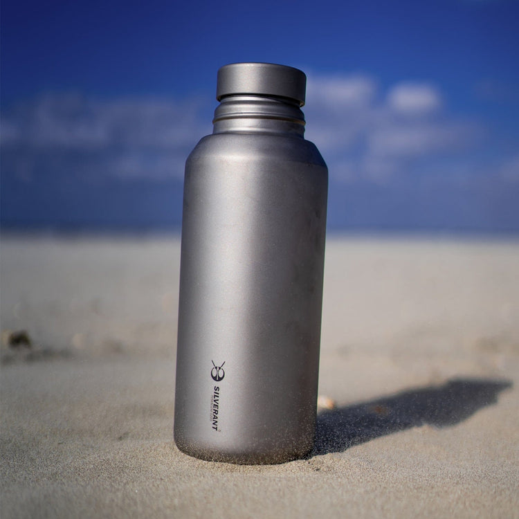 
                  
                    SilverAnt Ultralight Large Titanium Water Bottle With Titanium Cup - Large 1200ml  In-Use (Actual product photo, LIfestyle photo shot)
                  
                