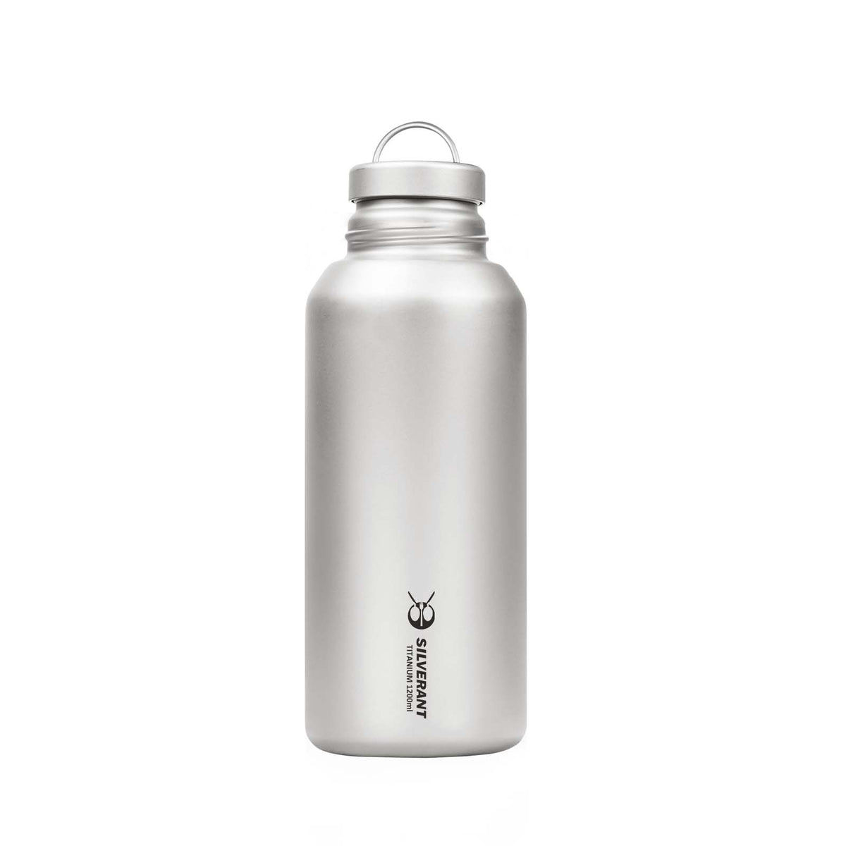 SilverAnt Ultralight Large Titanium Water Bottle With Titanium Cup - 1200ml (Large) cup unscrewed photo