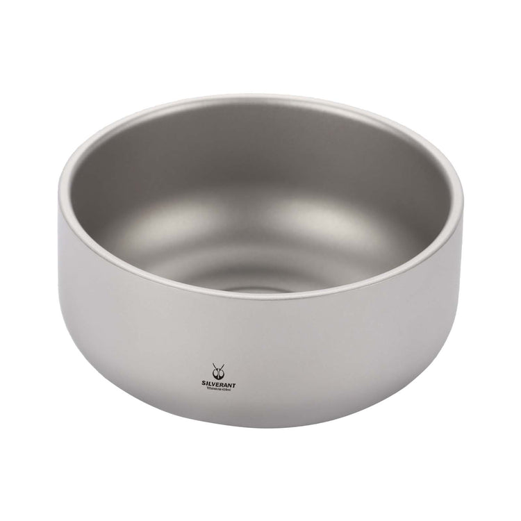 
                  
                    SilverAnt Ultralight Titanium Backcountry Double Wall Bowl 420ml/14.2fl oz - front side, angled view
                  
                