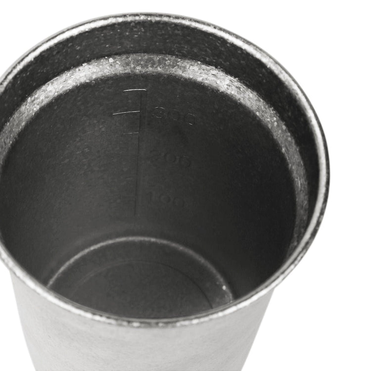 
                  
                    SilverAnt Ultralight Titanium Beer Cup 400ml/14fl oz - Close-up detail shot of inner surface of beer cup, gradation marks
                  
                