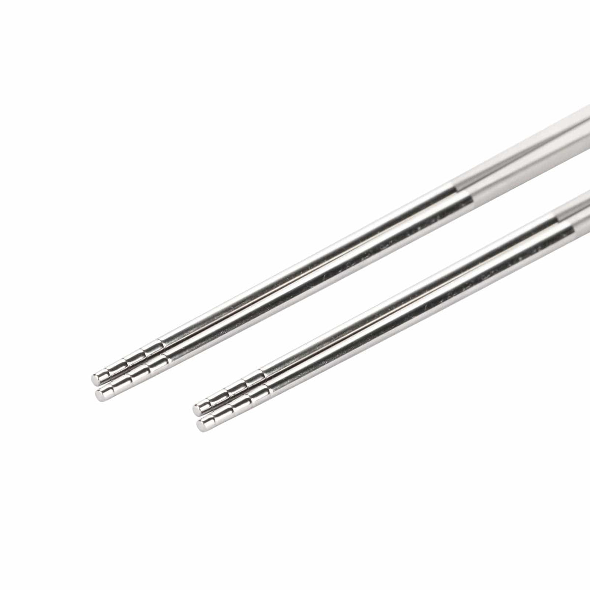 SilverAnt Ultralight Titanium Chopsticks - close up of titanium chopsticks polished end