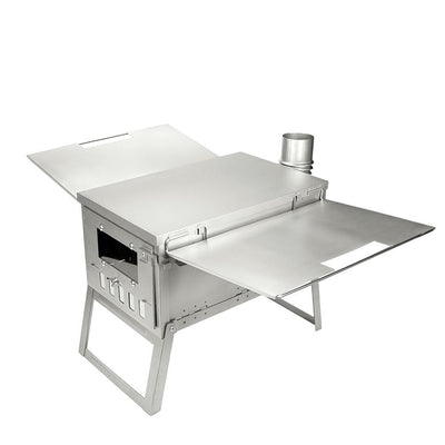 SilverAnt Ultralight Titanium Large Foldable Wood Burning Stove - Main image