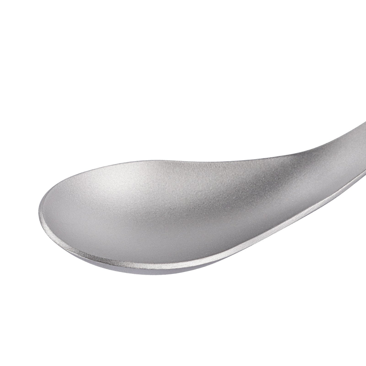 SilverAnt Ultralight Titanium Spork 3-in-1 Knife Fork Spoon - Close-up of spoon