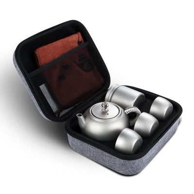 SilverAnt Ultralight Titanium Teapot & Traditional Tea Set - Main image
