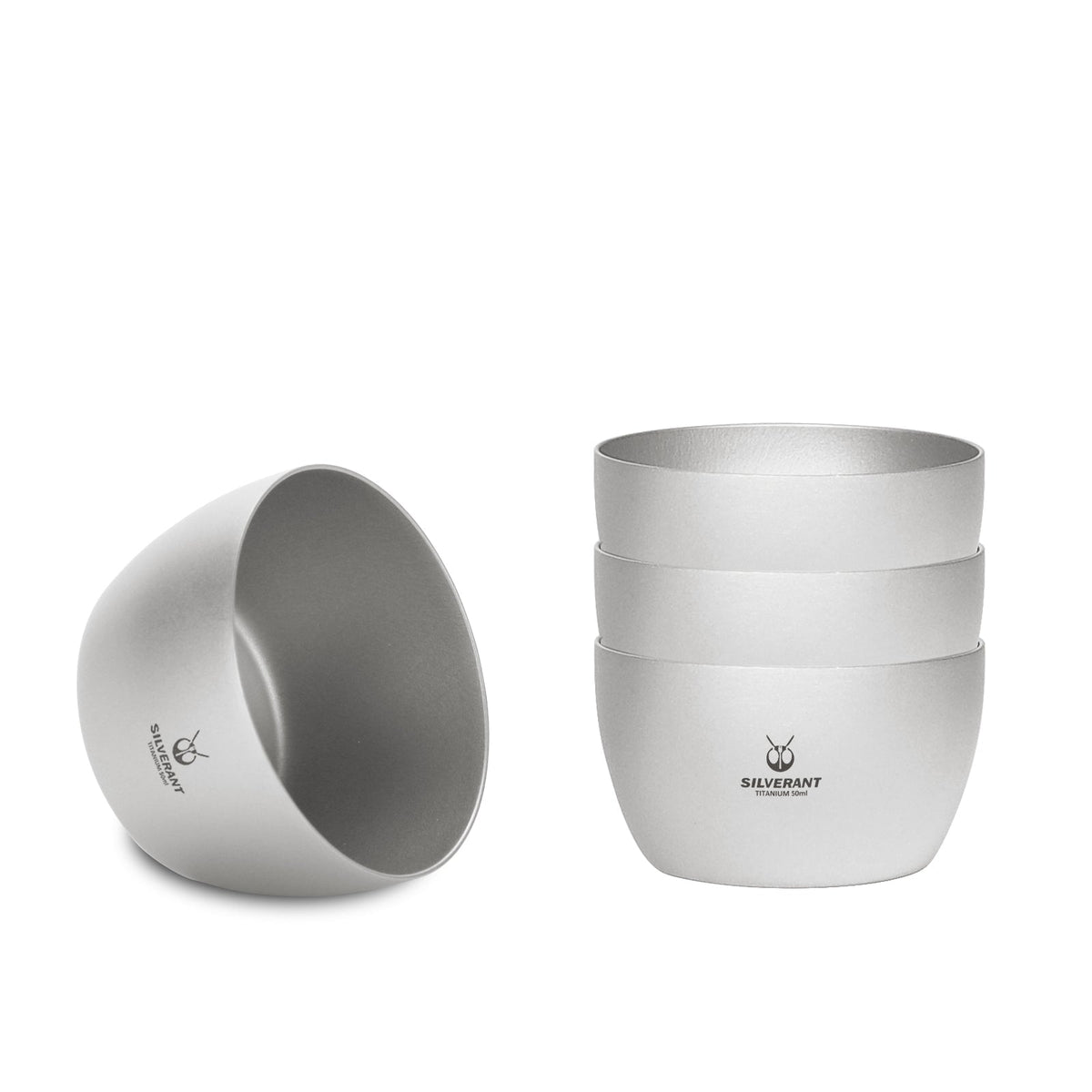 SilverAnt Ultralight Titanium Teapot & Traditional Tea Set - Double-Wall Cups photo