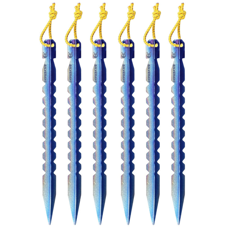 
                  
                    Titanium Y-Shape Tent Stakes - Large 6-Pack - SilverAnt Outdoors Main image
                  
                
