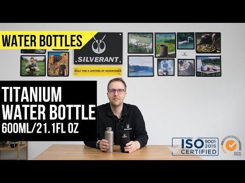 
                  
                    Load and play video in Gallery viewer, SilverAnt Outdoors Titanium Water Bottle 600ml/21.1 fl oz Unboxing YouTube Video
                  
                