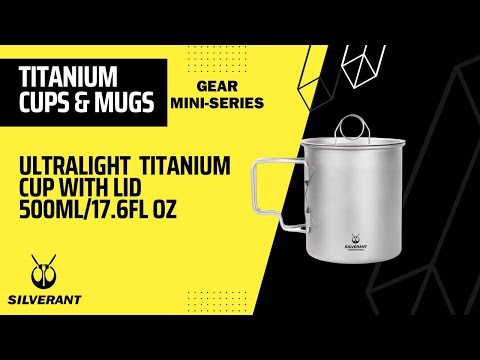 Ultralight Titanium Cup With Lid - 4 Sizes