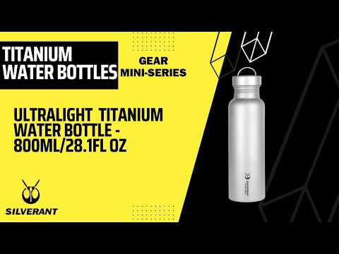 
                  
                    Load and play video in Gallery viewer, Titanium Water Bottle 800ml/28.1 fl oz - Round
                  
                