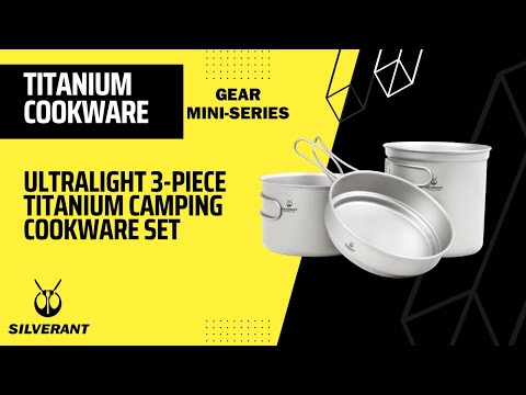 
                  
                    Load and play video in Gallery viewer, Ultralight 3-Piece Titanium Camping Cookware Set
                  
                
