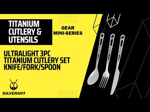 
                  
                    Load and play video in Gallery viewer, Titanium 3-Piece Cutlery Set (Knife, Fork and Spoon)
                  
                