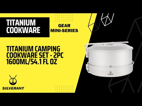 
                  
                    Load and play video in Gallery viewer, Titanium Camping Cookware Set - 1600ml/54.1 fl oz
                  
                
