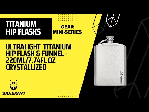 Titanium Hip Flask With Funnel - 220ml/7.74 fl oz