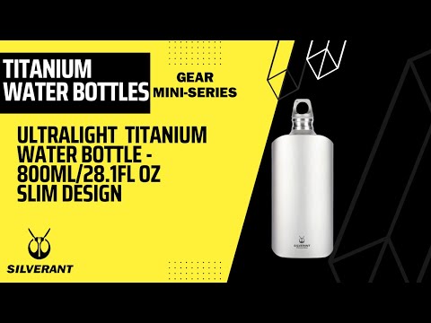 SilverAnt Large Titanium Water Bottle & Titanium Cup Lid 1500ml/52.8fl oz - Ultralight Hiking Camping Backpacking Bikepacking Water Bottle Sandblasted