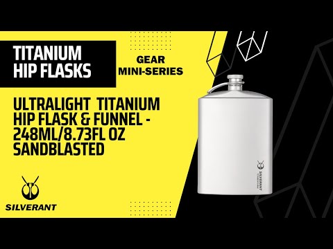 Titanium Hip Flask and Funnel 248ml/8.73 fl oz