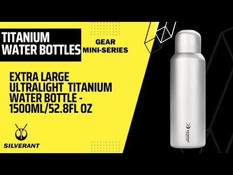 
                  
                    Load and play video in Gallery viewer, Extra Large Titanium Water Bottle 1500ml/52.8 fl oz
                  
                