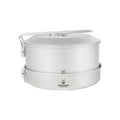 Medium 2-Piece Titanium Pot & Pan Camping Cookware Set