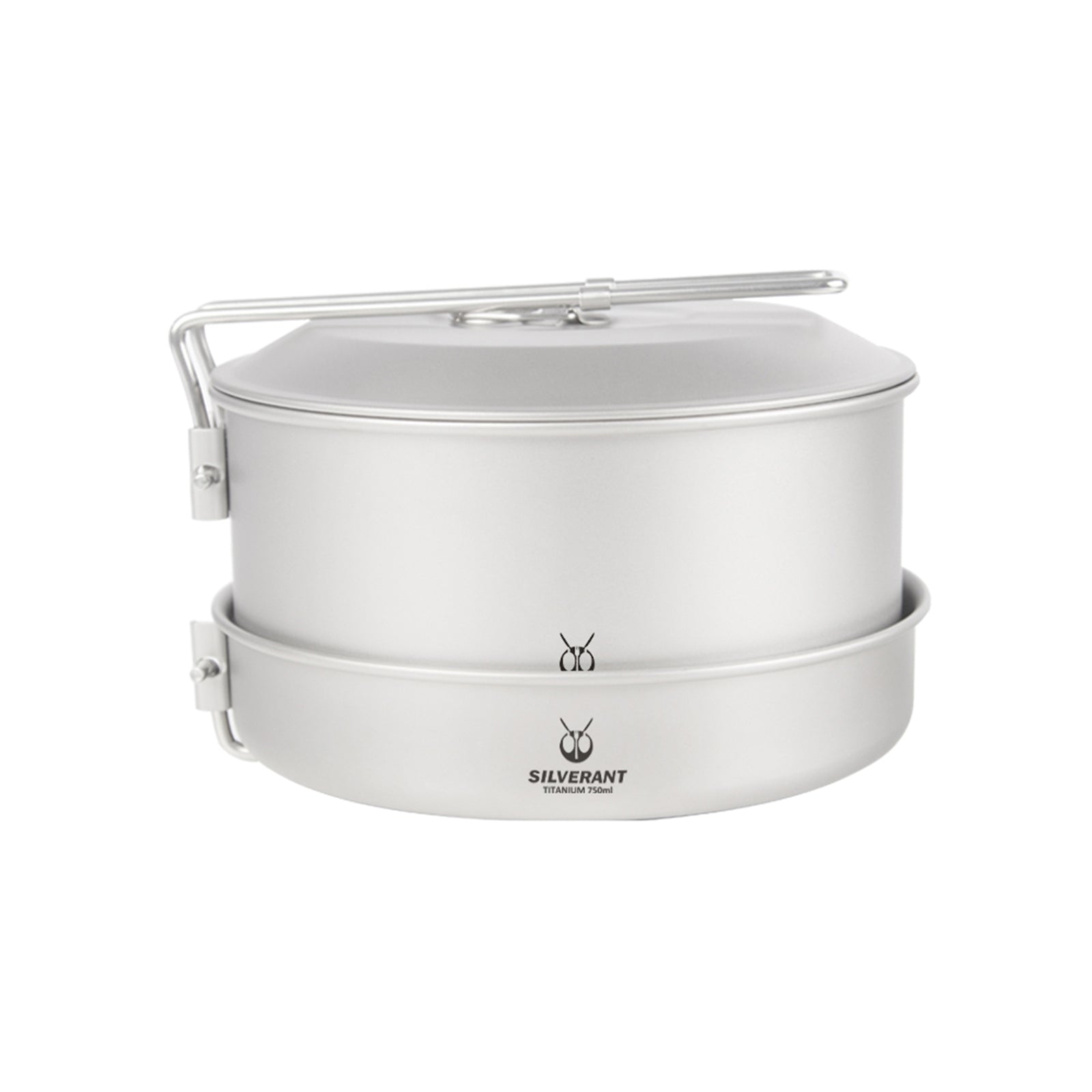 Medium 2 Piece Titanium Pot & Pan Camping Cookware Set