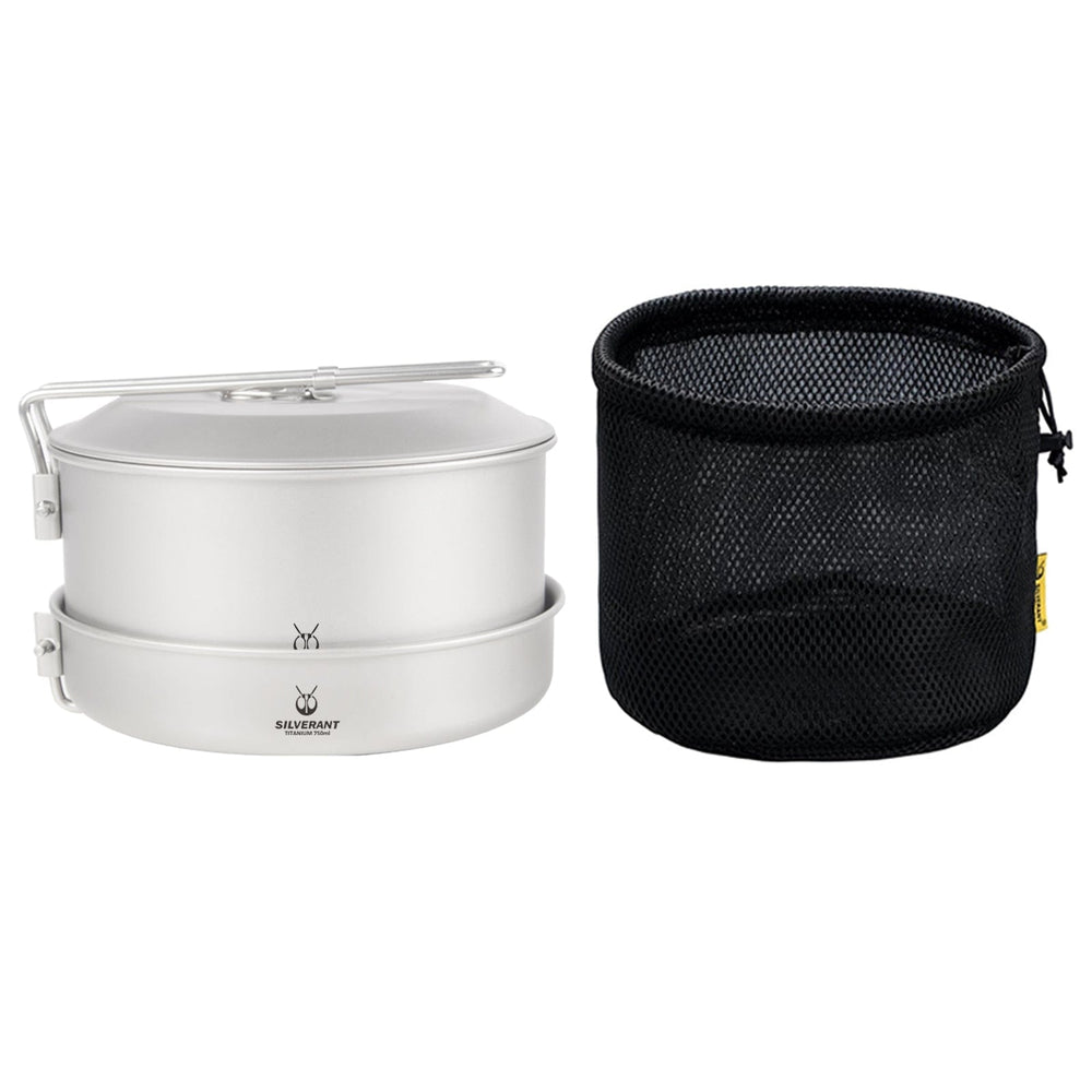 
                  
                    Ultralight Titanium Pot and Pan Camping Cookware Set - 1600ml/54.1 fl oz - SilverAnt Outdoors
                  
                