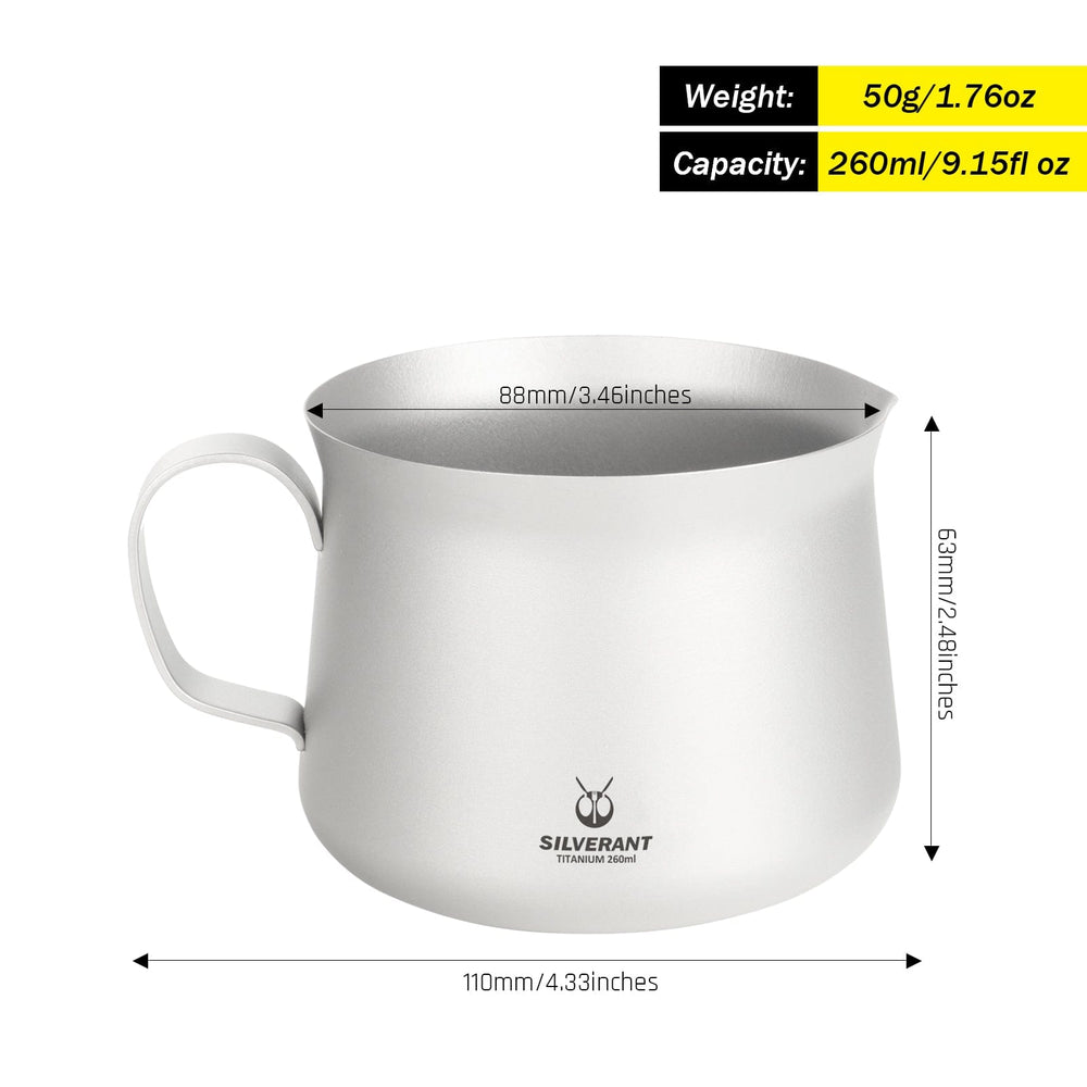 Titanium Pour Over Tea Pot 260ml/9.15fl oz - SilverAnt Outdoors