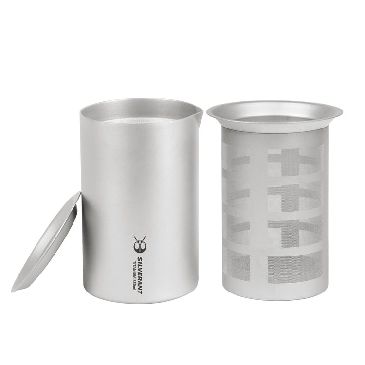 Titanium Tea Pour Over Filter - 350ml/12.3 fl oz - SilverAnt Outdoors