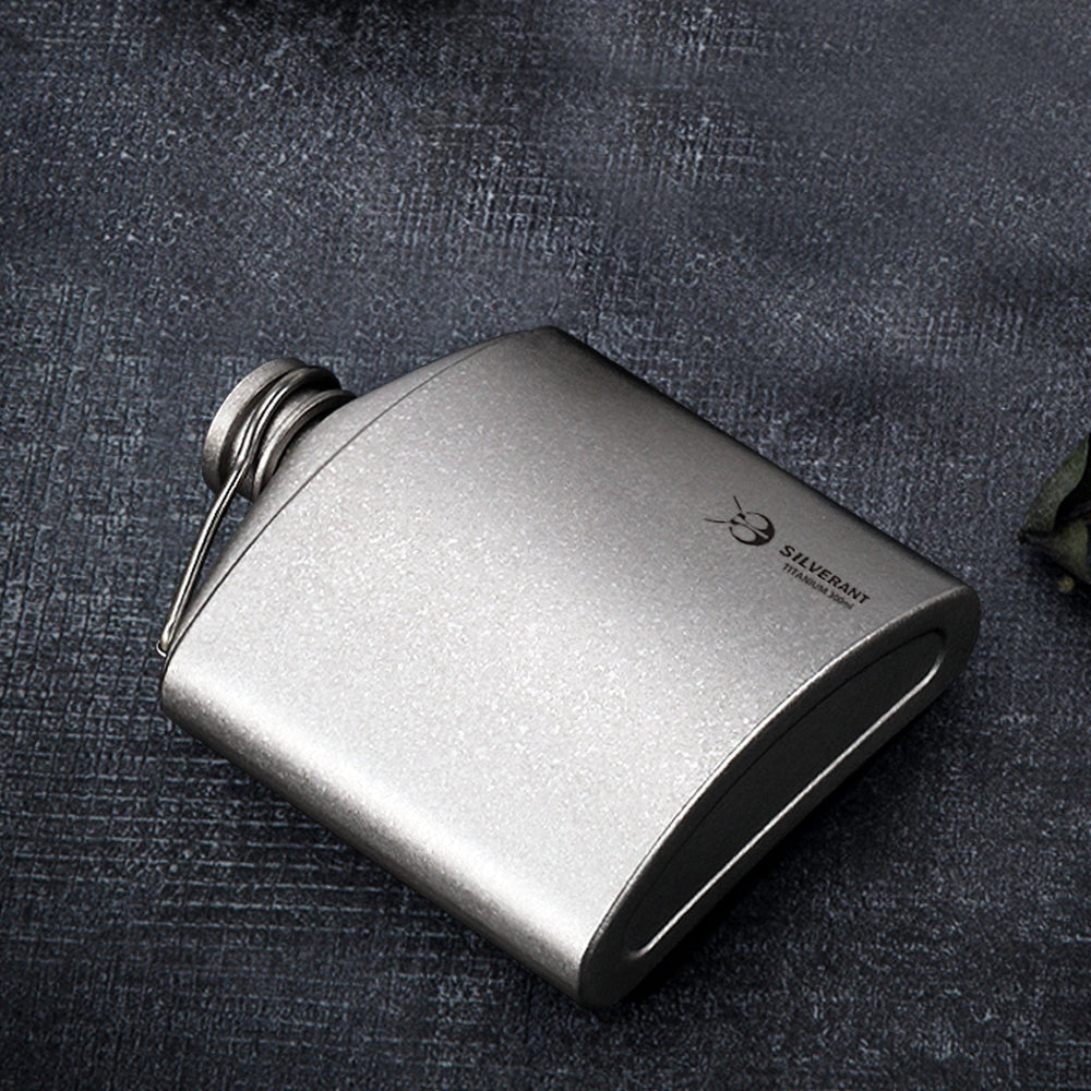 
                  
                    Titanium Hip Flask - 300ml/10.5 fl oz - SilverAnt Outdoors
                  
                