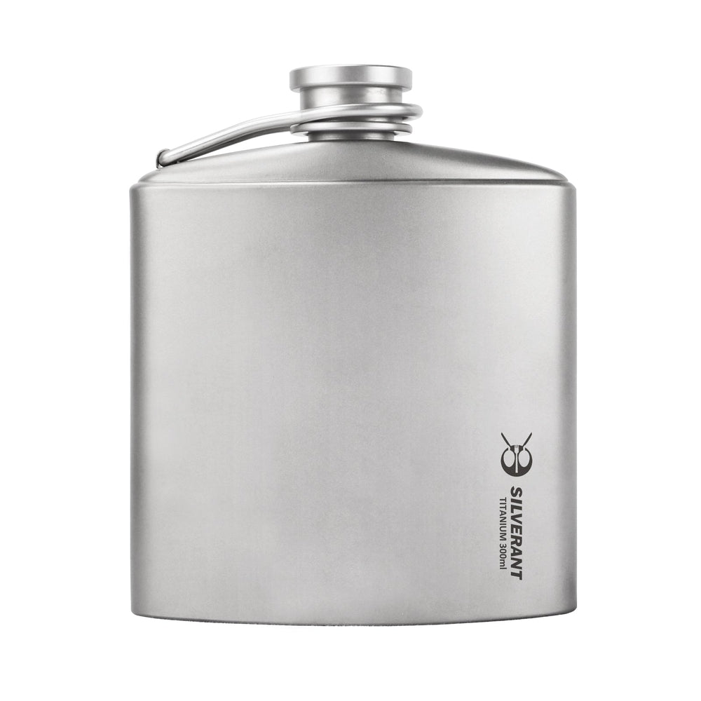 Titanium Hip Flask - 300ml/10.5 fl oz - SilverAnt Outdoors