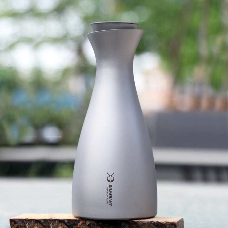 
                  
                    Titanium Sake Bottle - 330ml/10.5 fl oz - SilverAnt Outdoors
                  
                