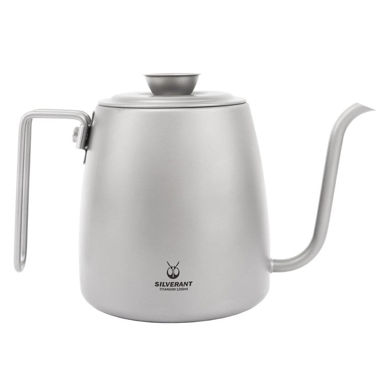 
                  
                    Titanium Pour-Over Kettle 1200ml/42.2 fl oz - SilverAnt Outdoors
                  
                